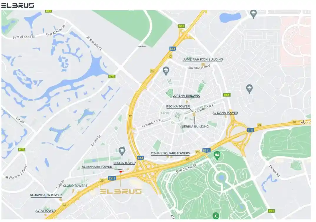 MasterPlan of Elbrus Tower at Jumeirah Village Triangle 