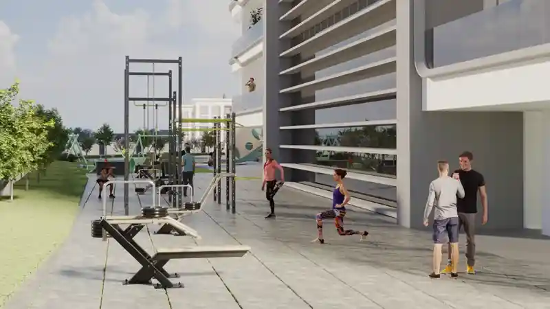 The Central Downtown Apartment Fitness and Gym