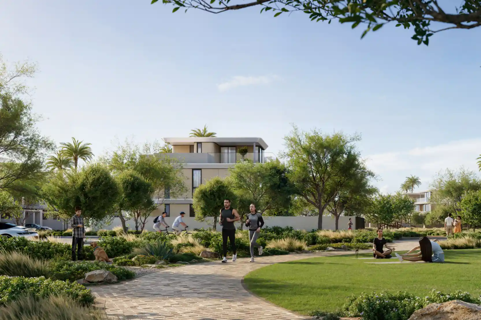 Farm Grove One Villa Walking Area
