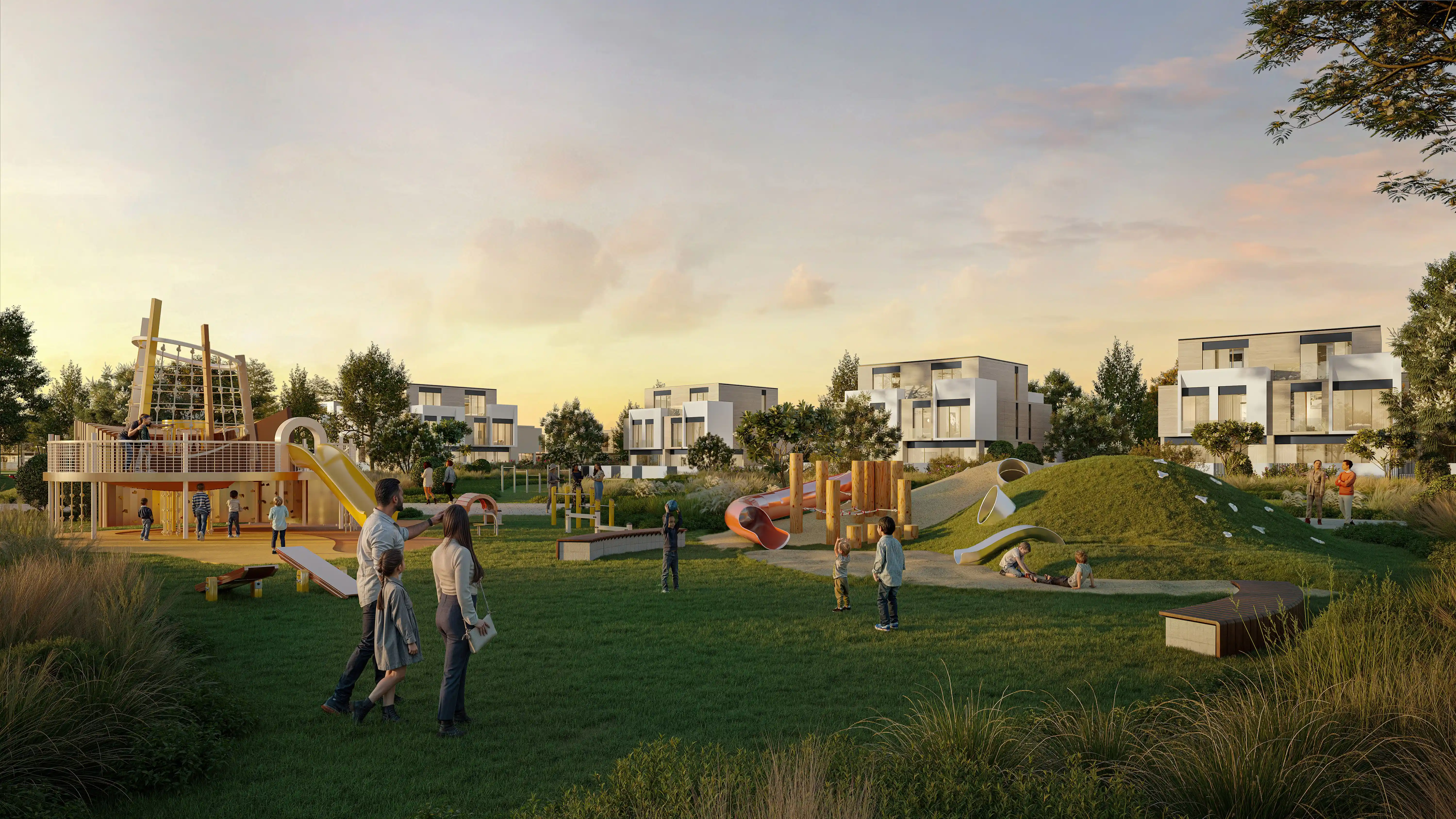 D-Villas at Jumeirah Golf walking area