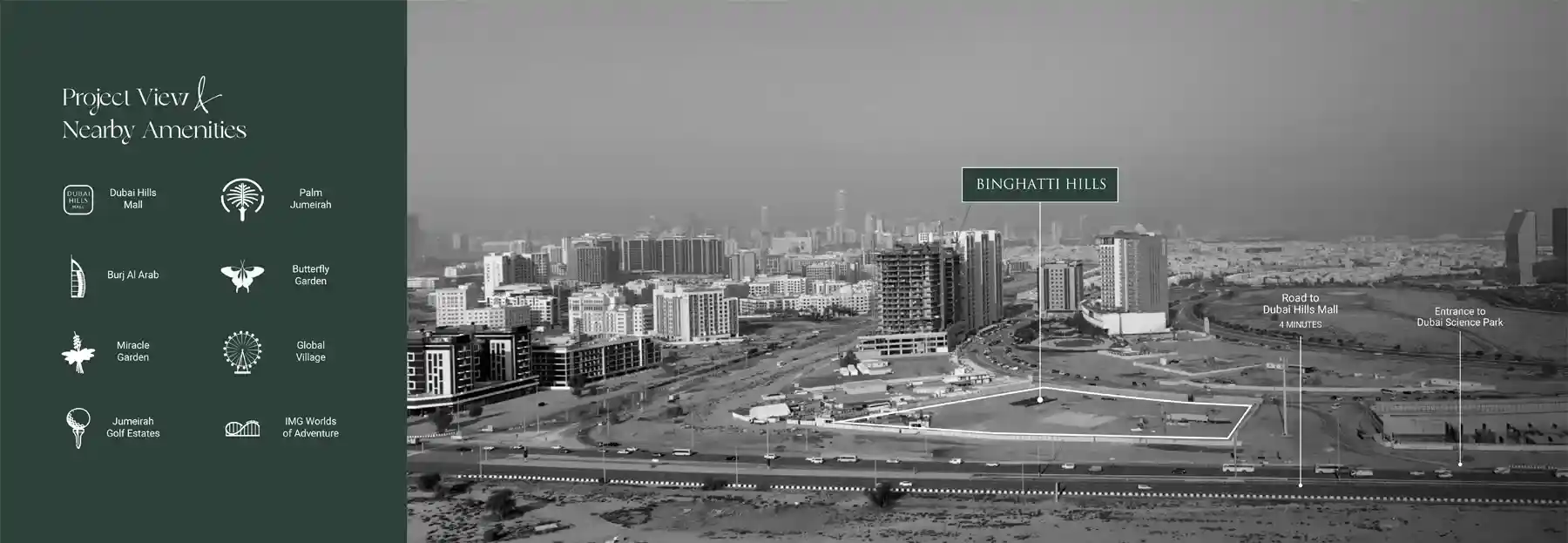 Master plan of Binghatti Hills Apartment