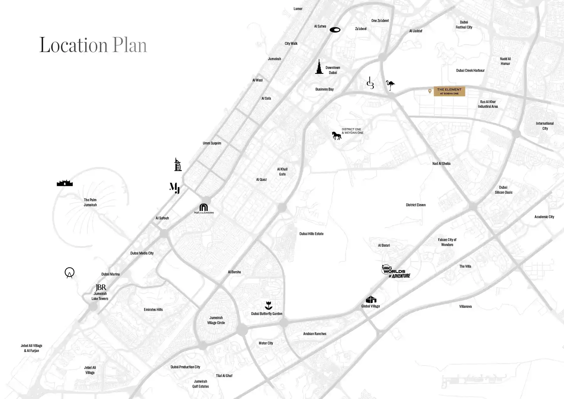 Location of The Element Apartment