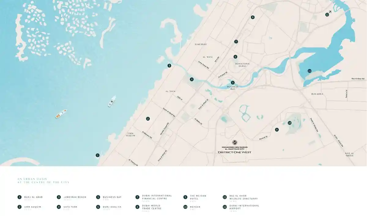 district-one-west-location-map