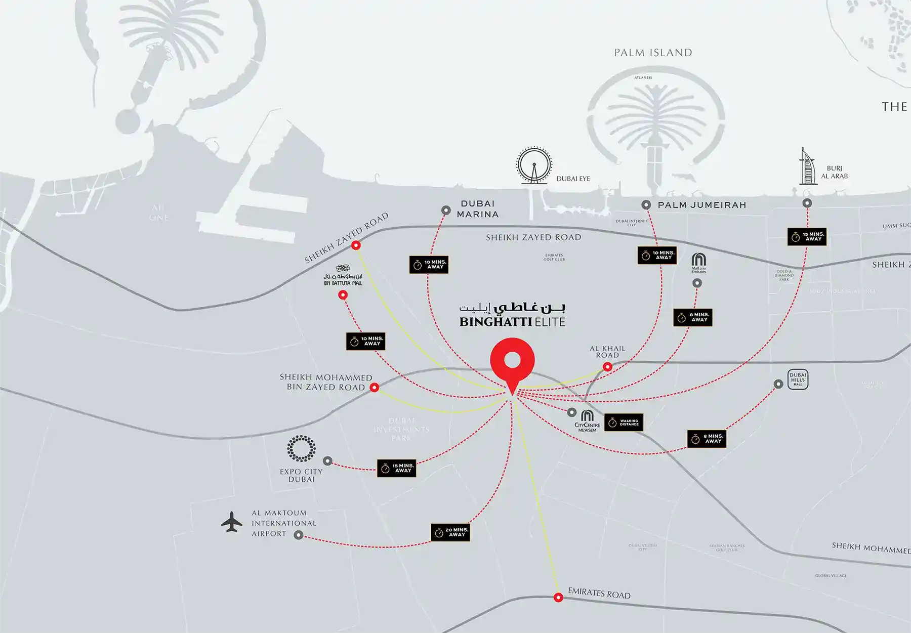 Masterplan of Binghatti Elite Apartment