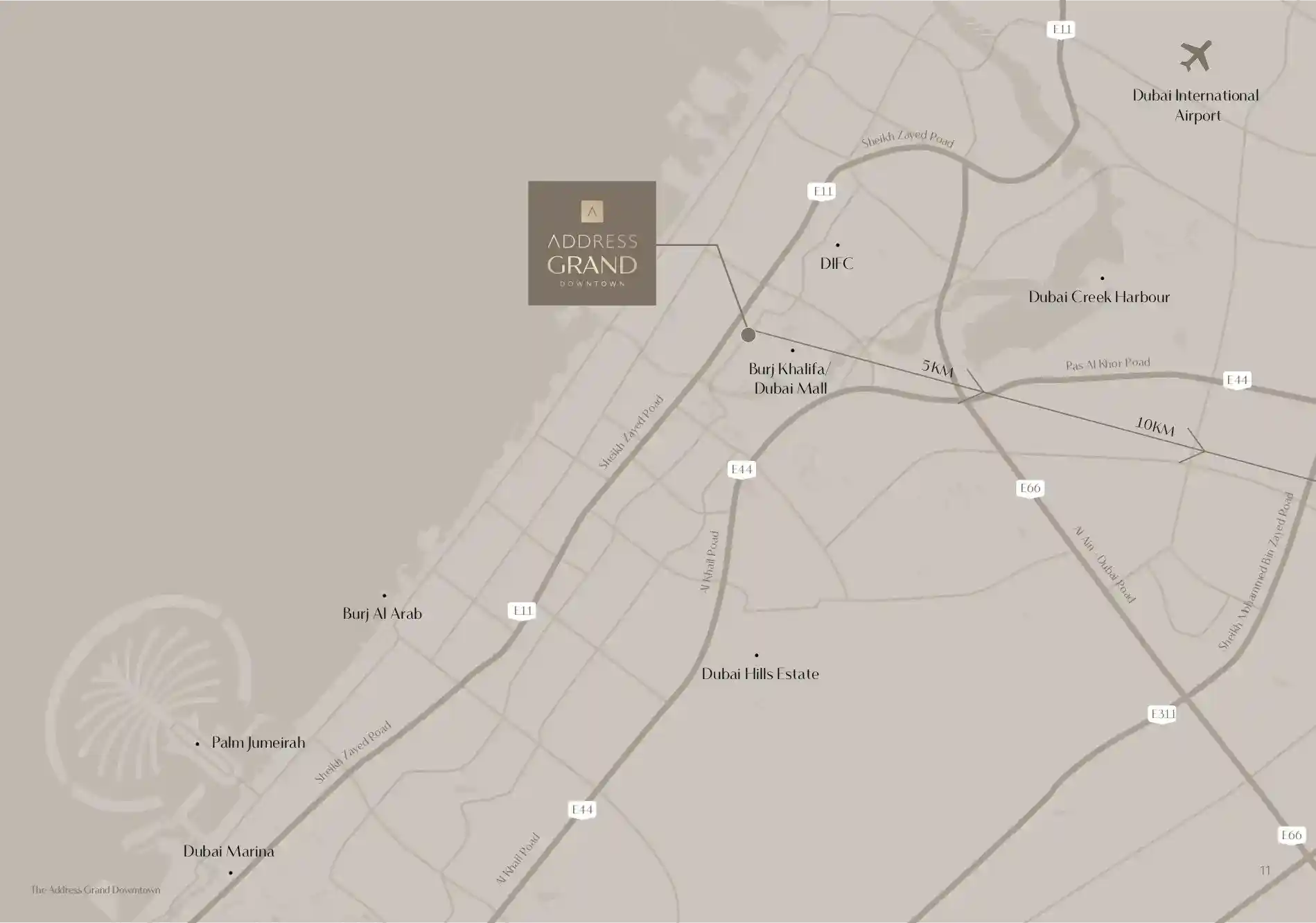 Location of Address Grand Downtown by Emaar
