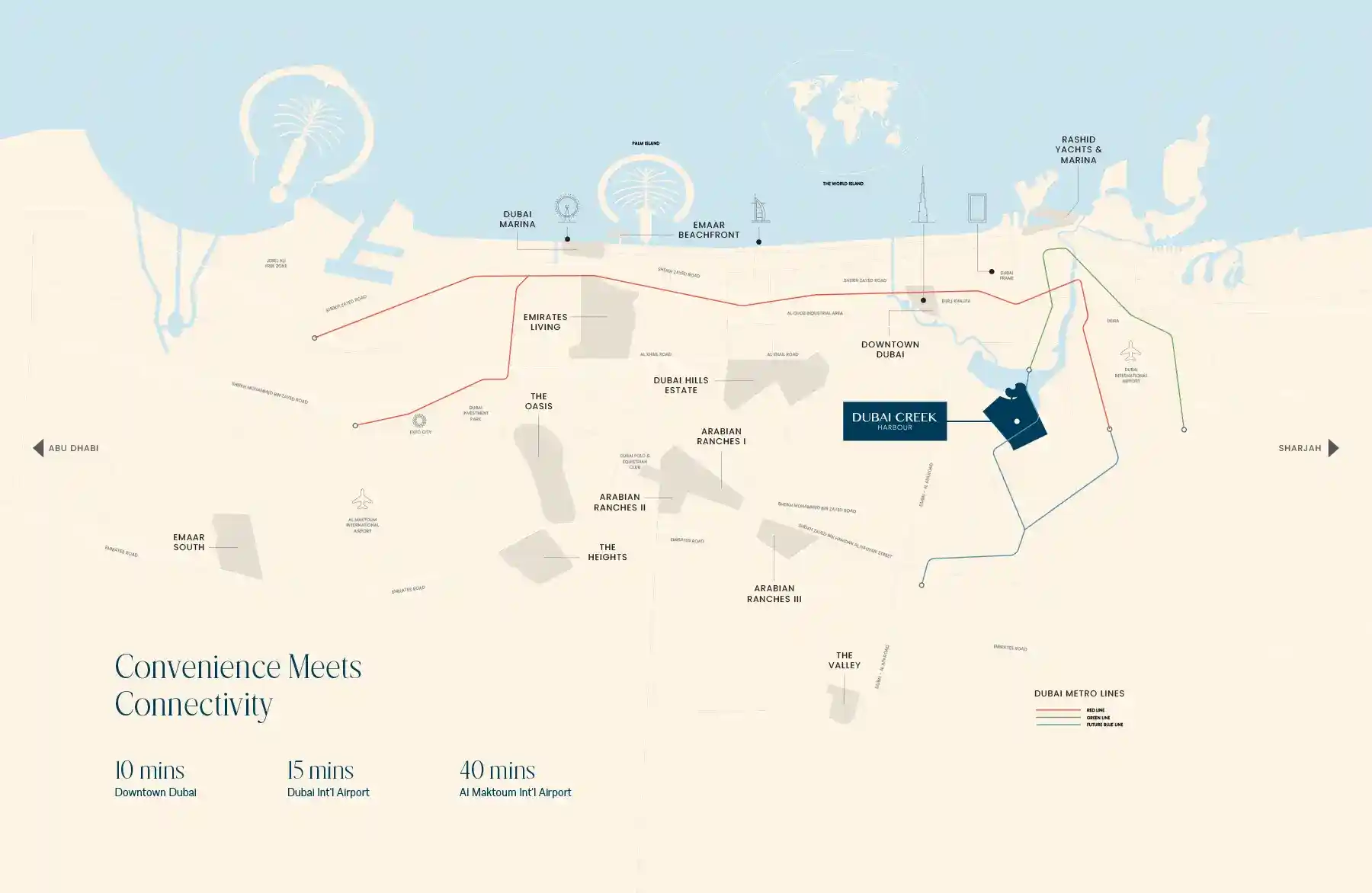 Masterplan of Montiva Apartment at Creek Harbour