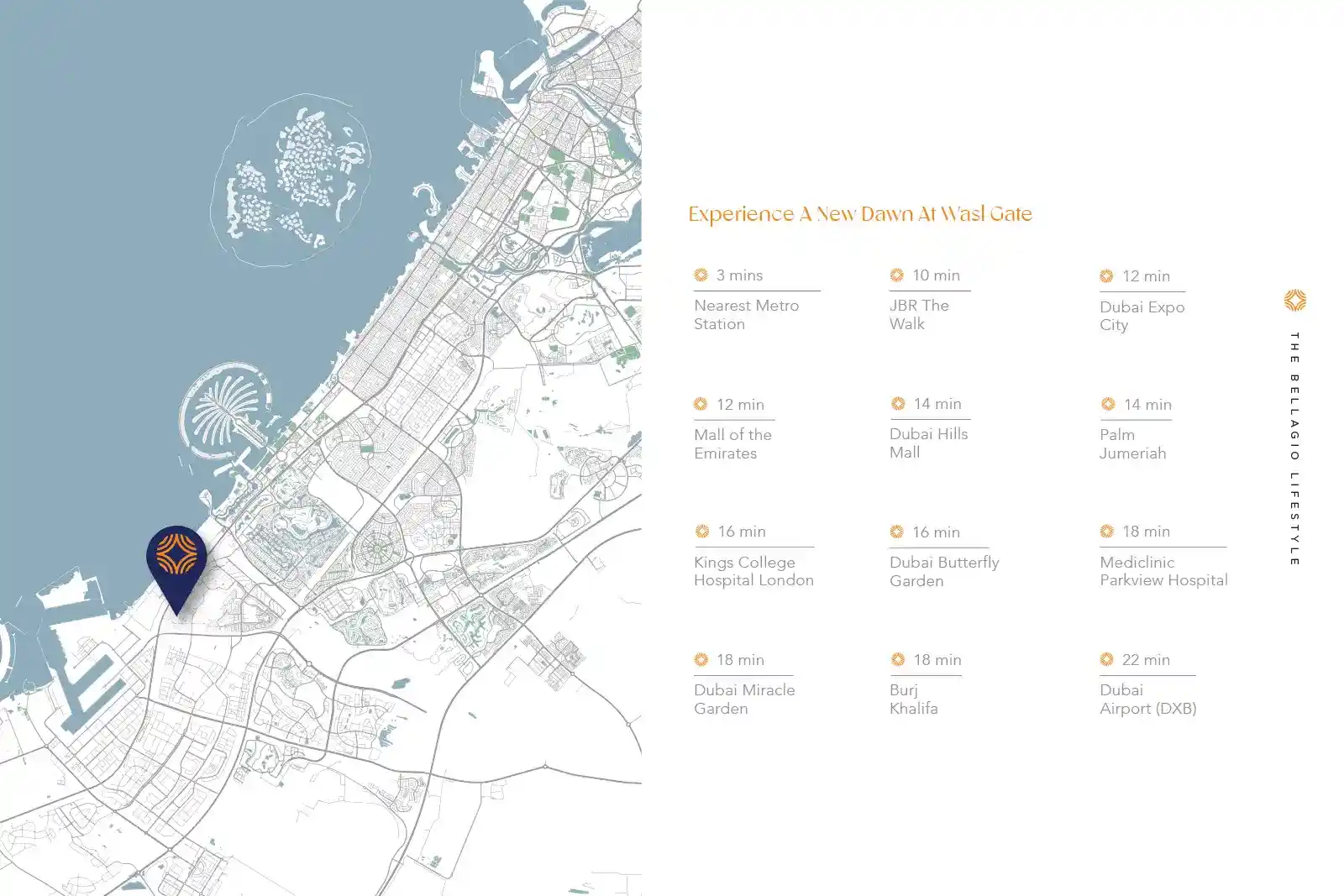 Location of Bellagio at Wasl Gate