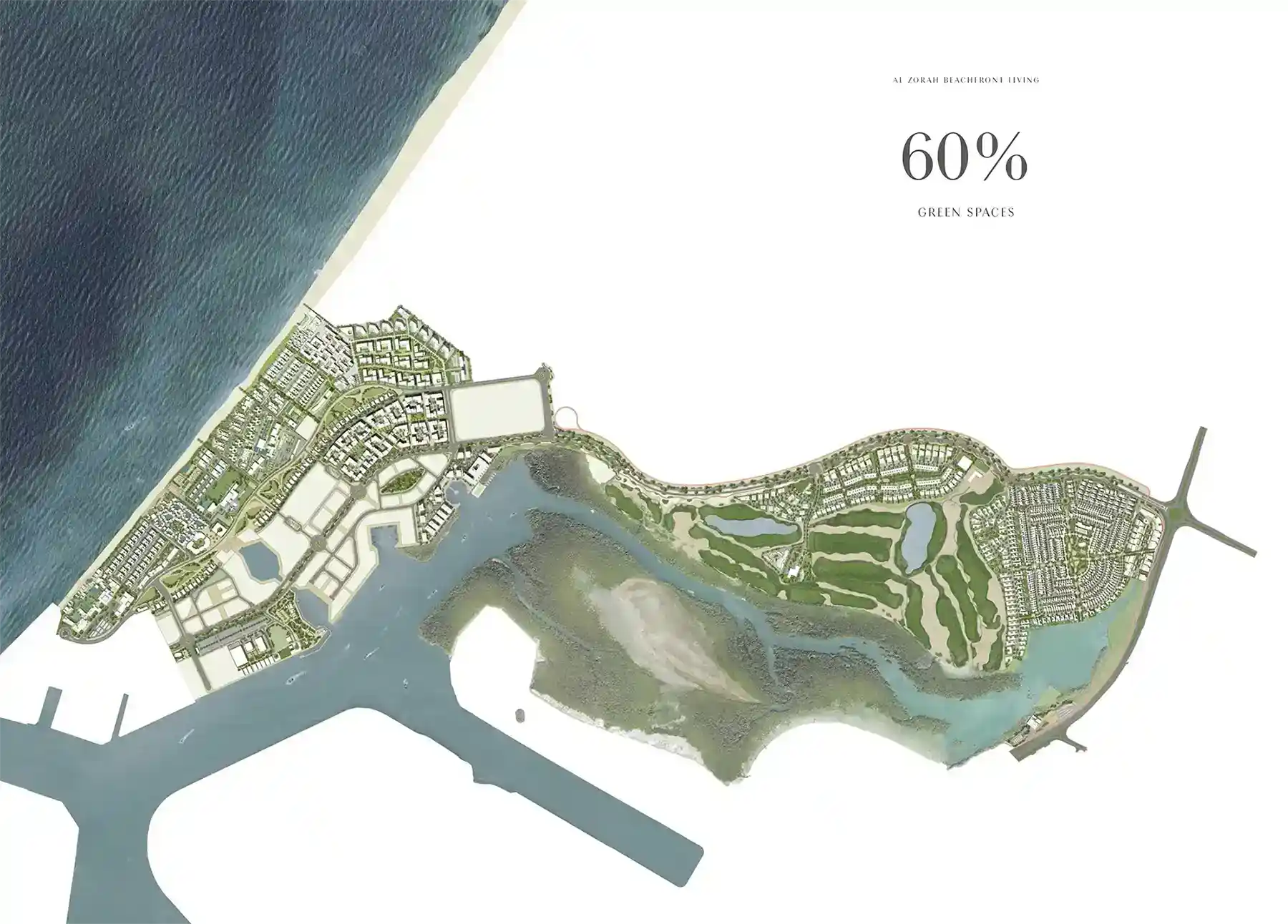 Masterplan of Sea Glints Mansions at Al Zorah