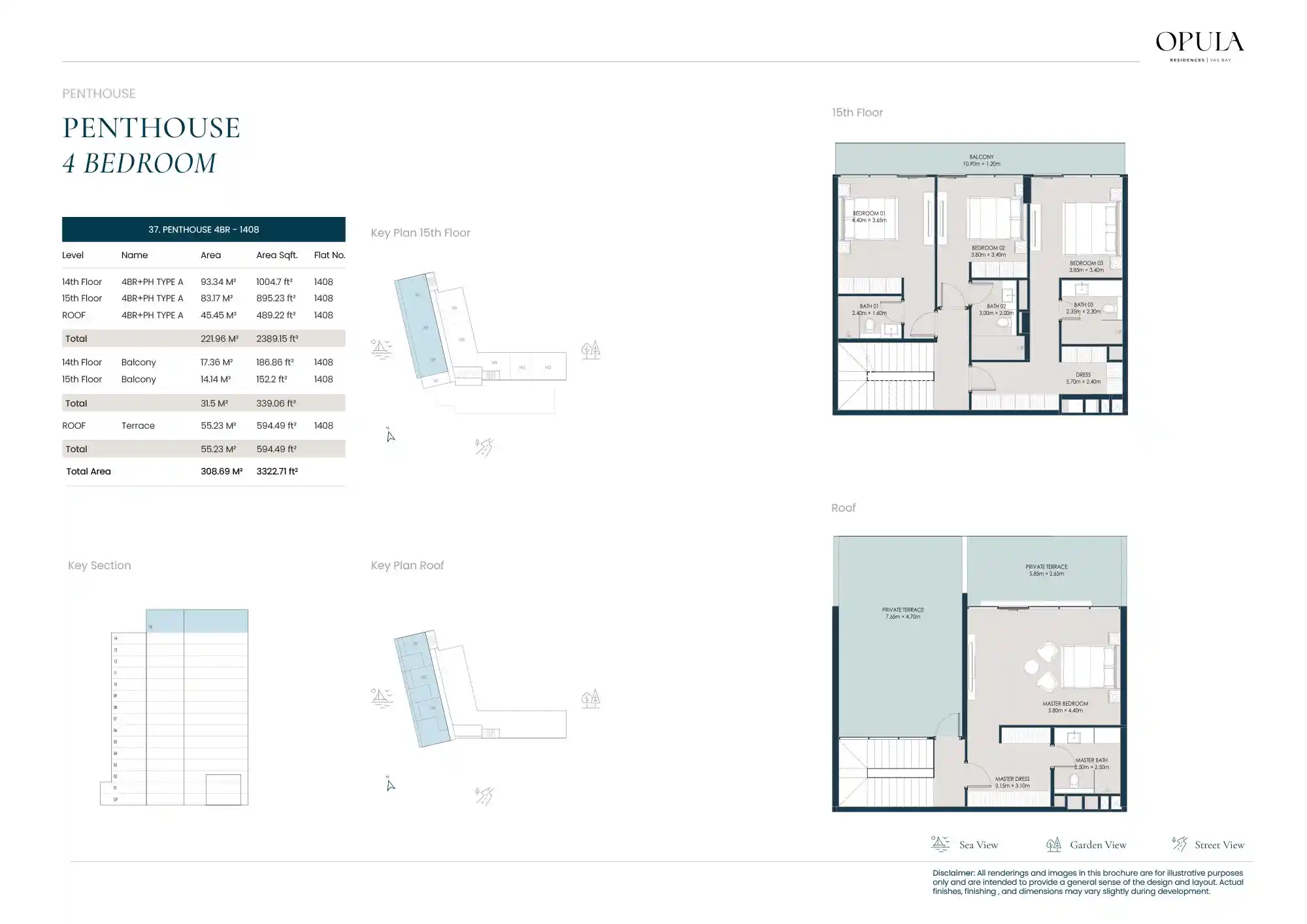 UNIT - 1408 (15th Floor & Roof)