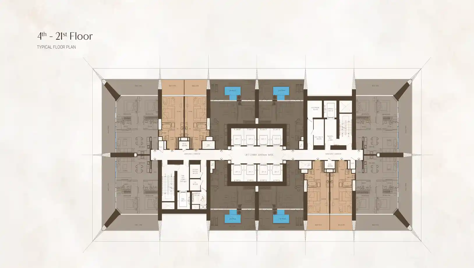4th To 21st Floor