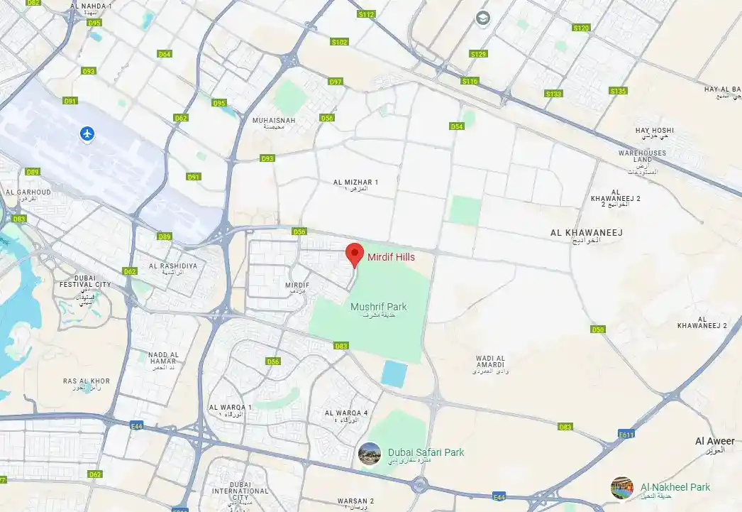Location of Asayel Avenue Apartment
