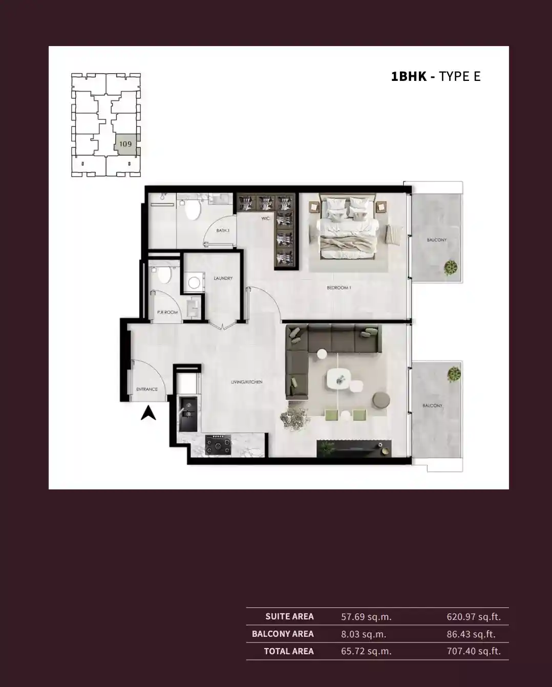 1 Bedroom	