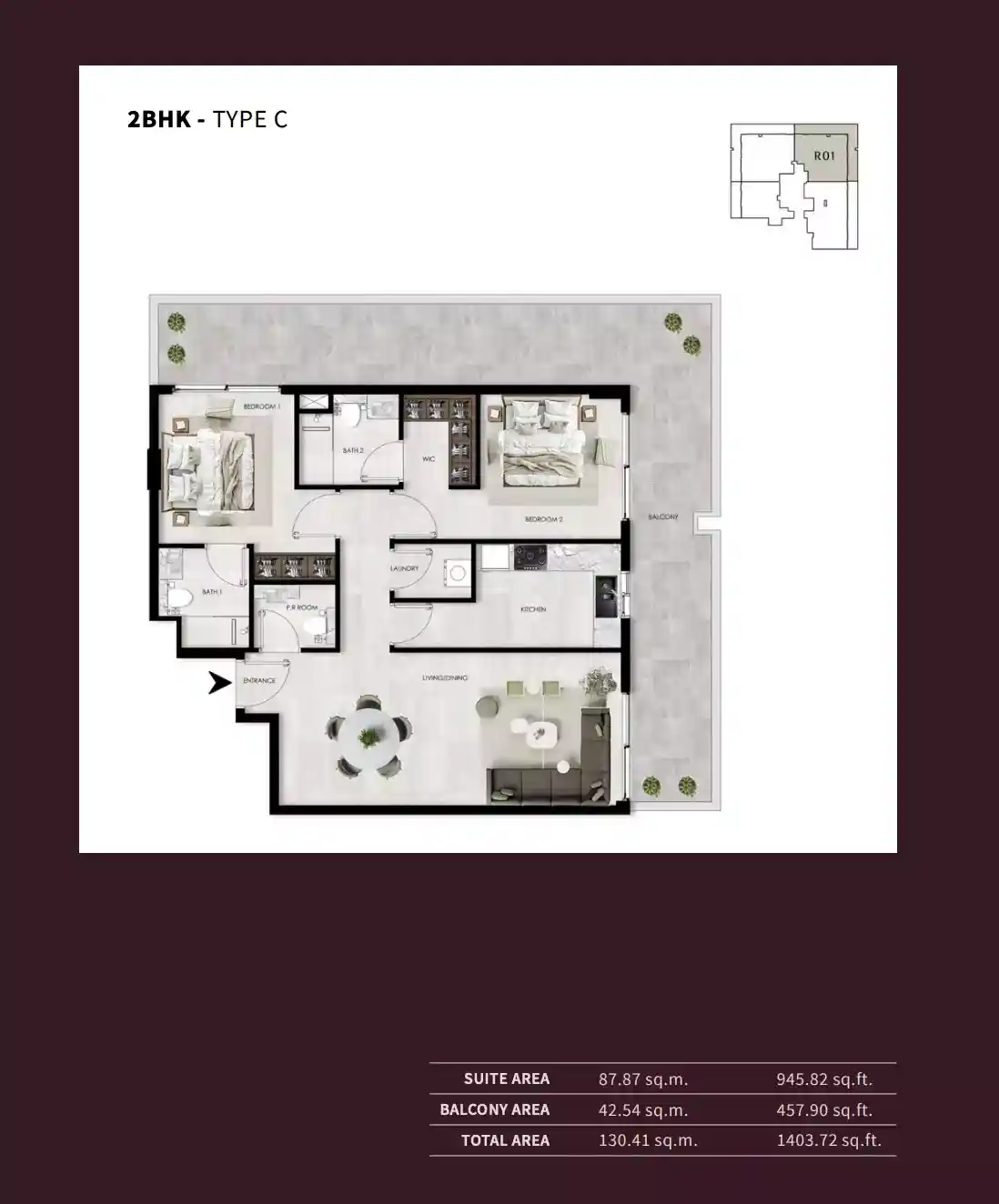 2 Bedroom	