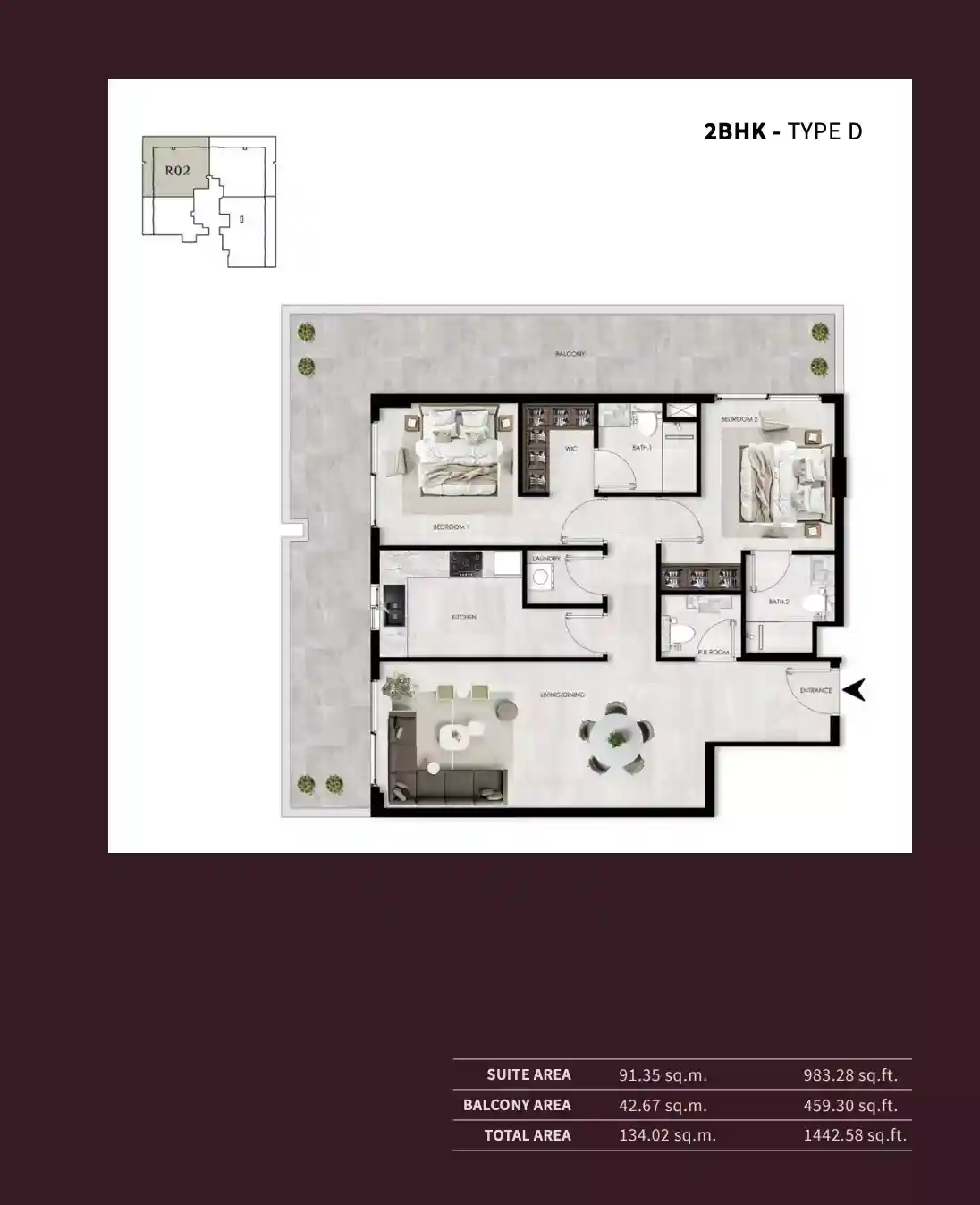 2 Bedroom	