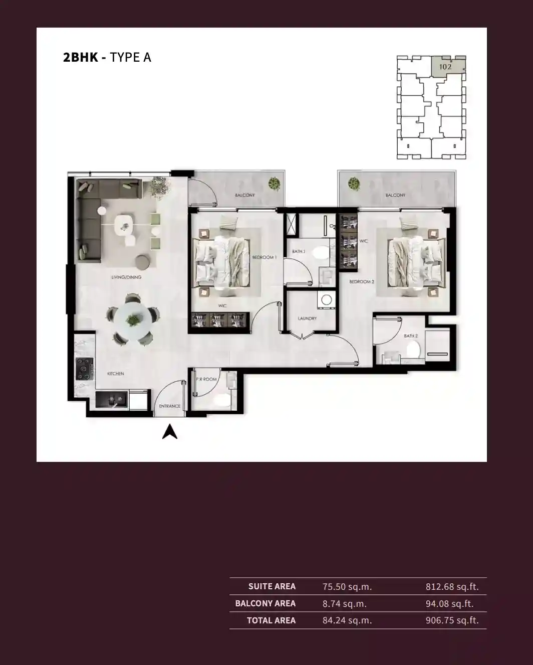 2 Bedroom	