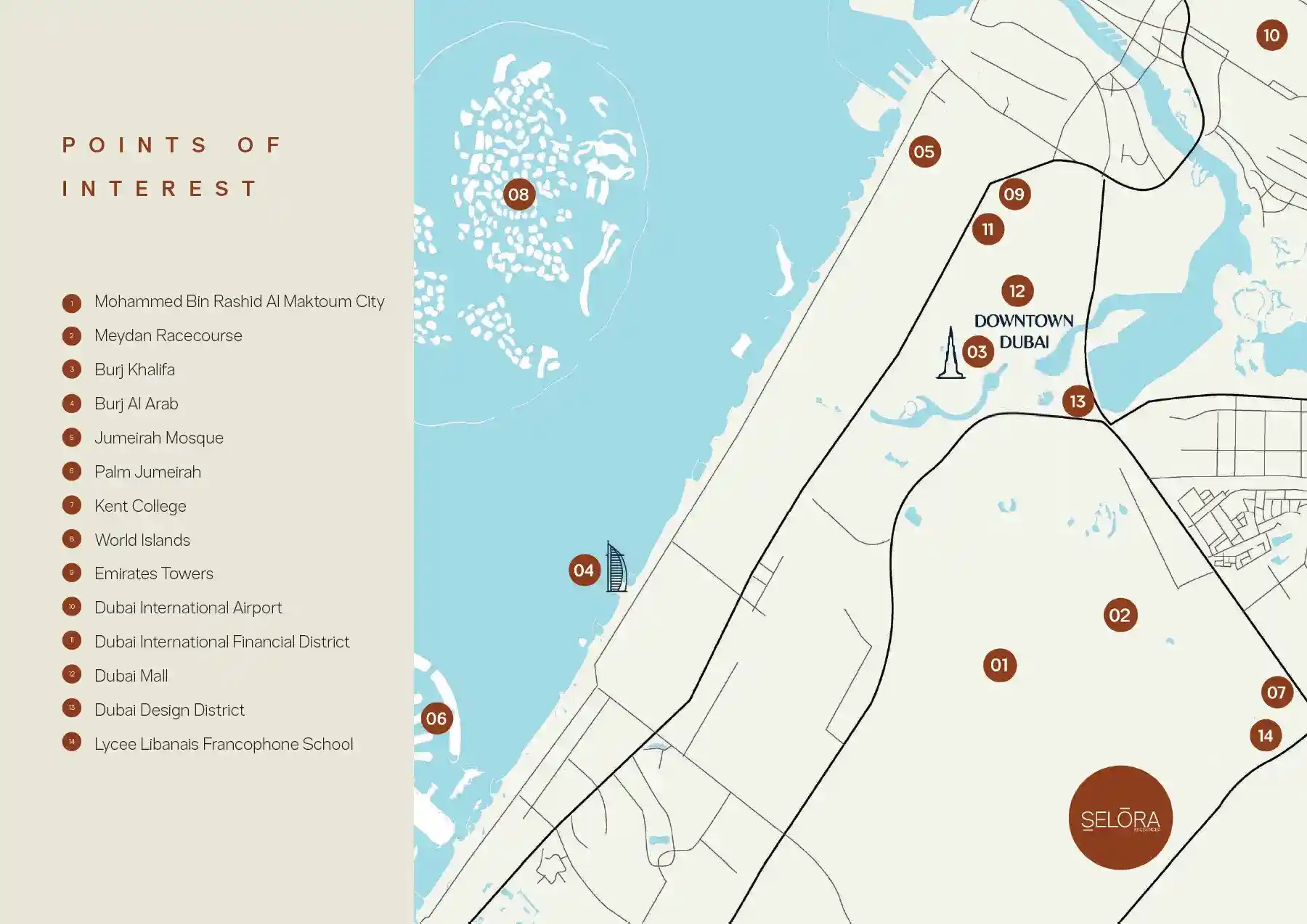 Location of Selora Residences