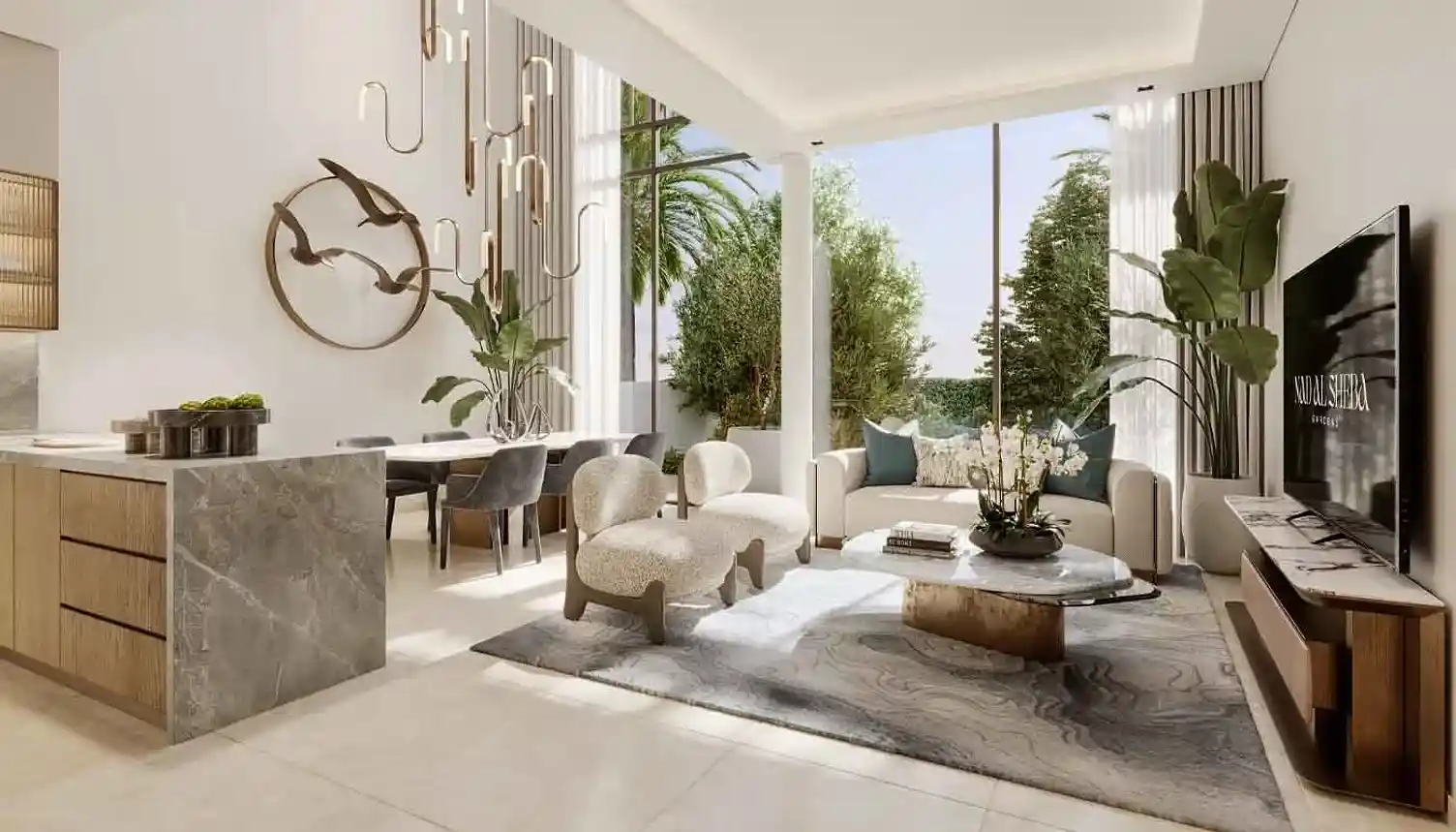 Nad Al Sheba Gardens 9 Living Room