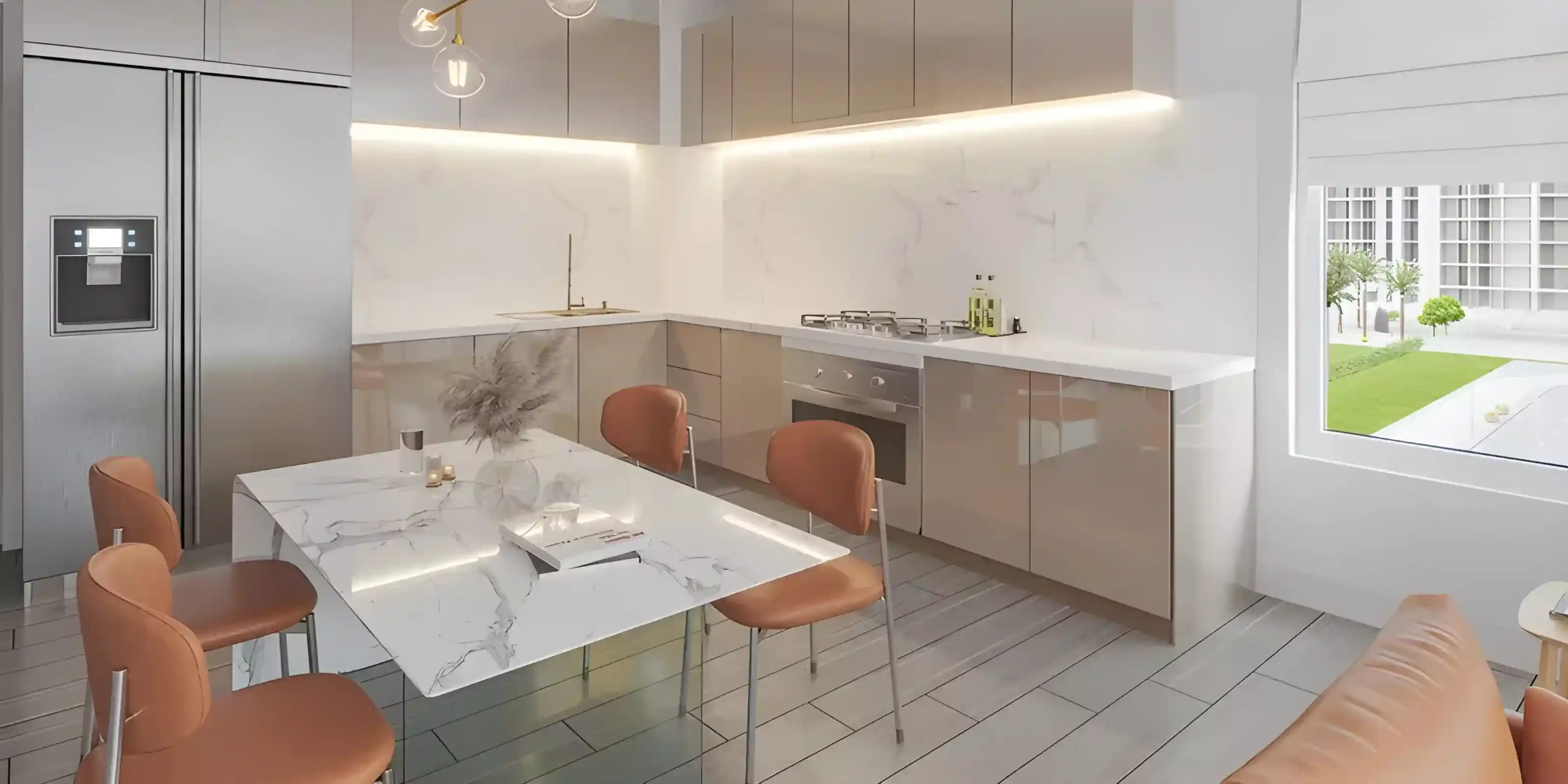 Azizi Riviera 68 Kitchen and Dinning