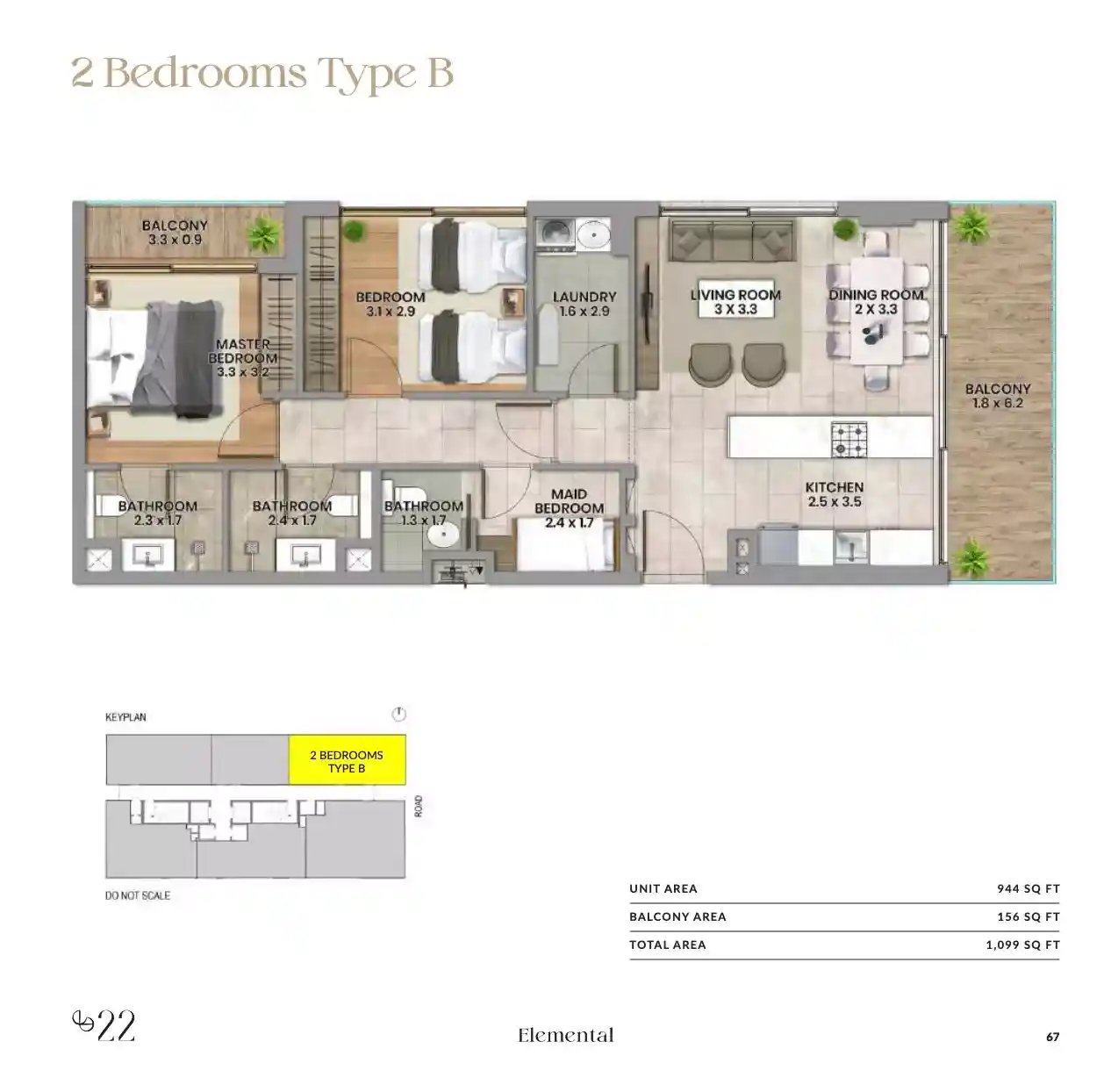 2 Bedroom	
