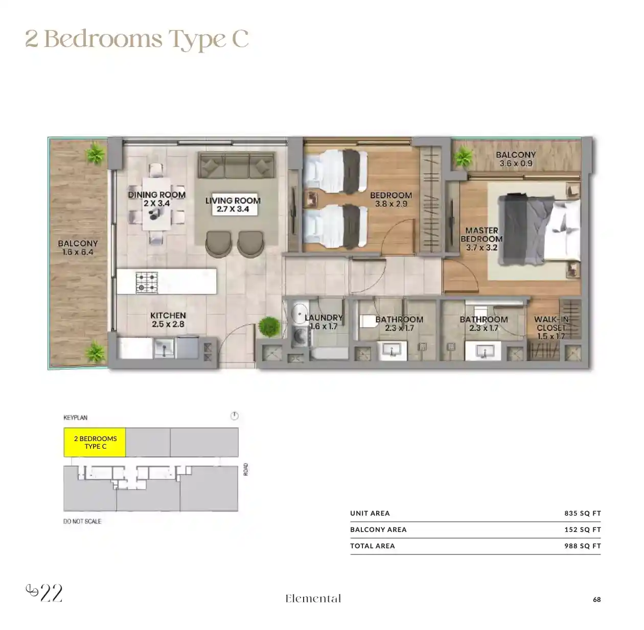 2 Bedroom	