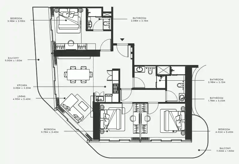 3 Bedroom	