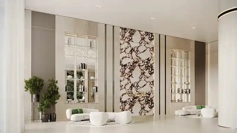 Binghatti Circle Lobby Seating Area