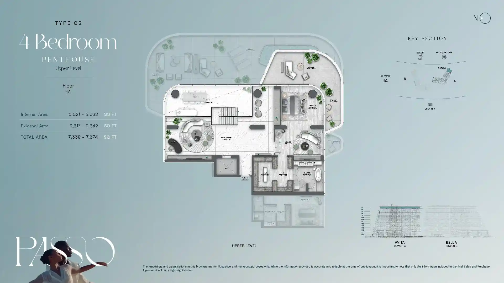 14th Floor, Upper Level, Type 02	