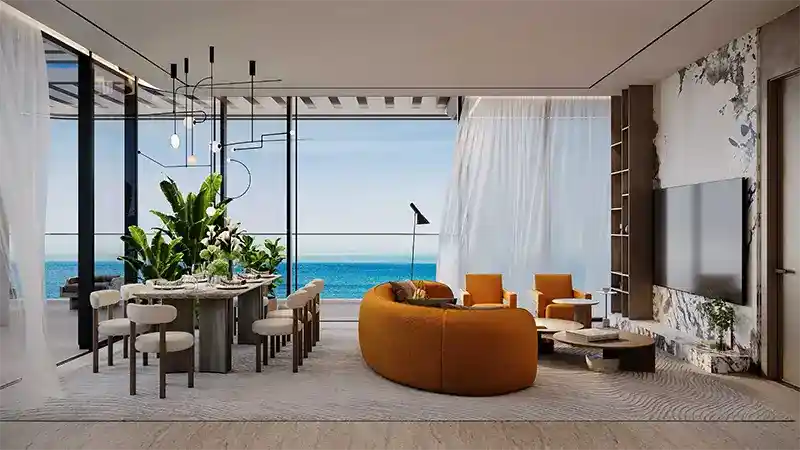 Villa del Divos Living & Dining Area