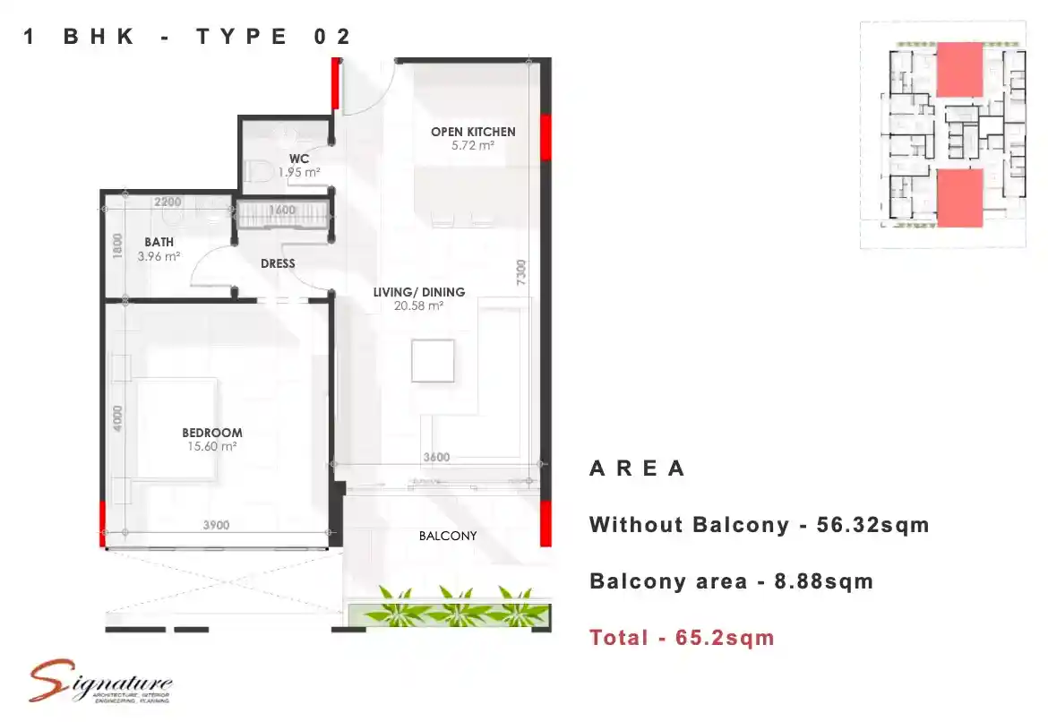 1 Bedroom	