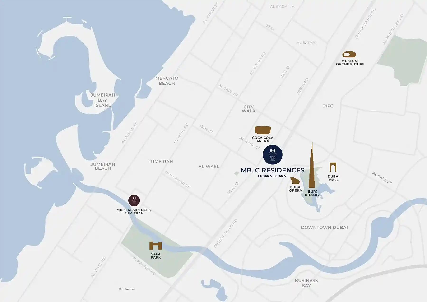 Location of Mr. C Residences