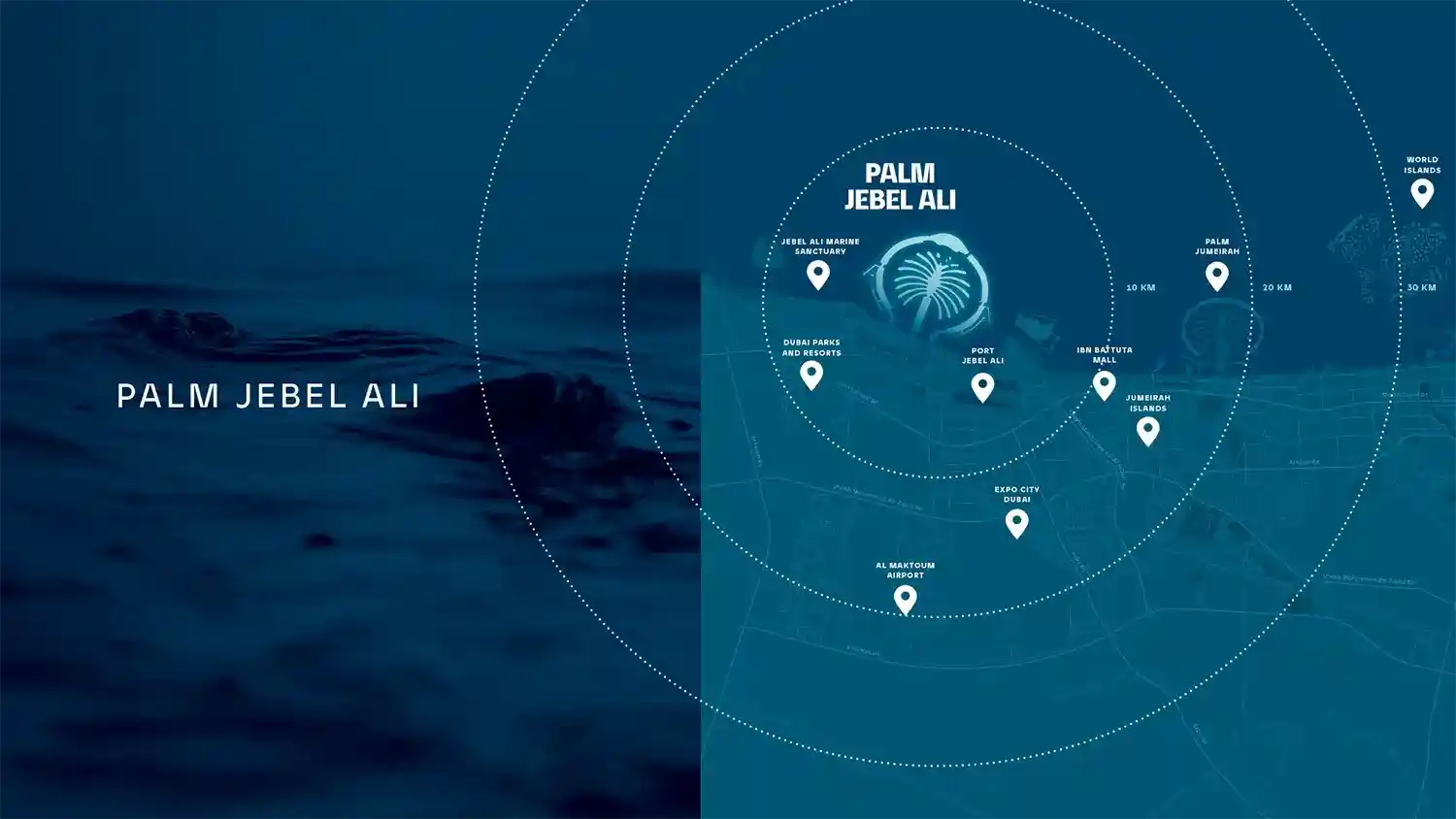 Location of Coral Villas