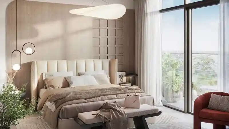 Club Drive Apartment Master Bedroom