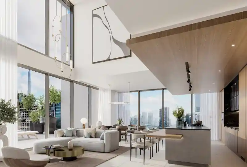 One River Point Living & Dining Room