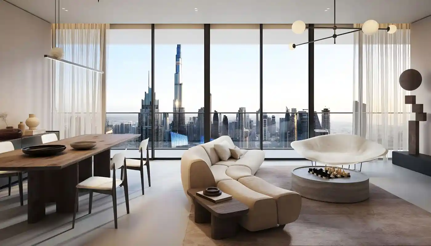 Binghatti Skyblade Living Area