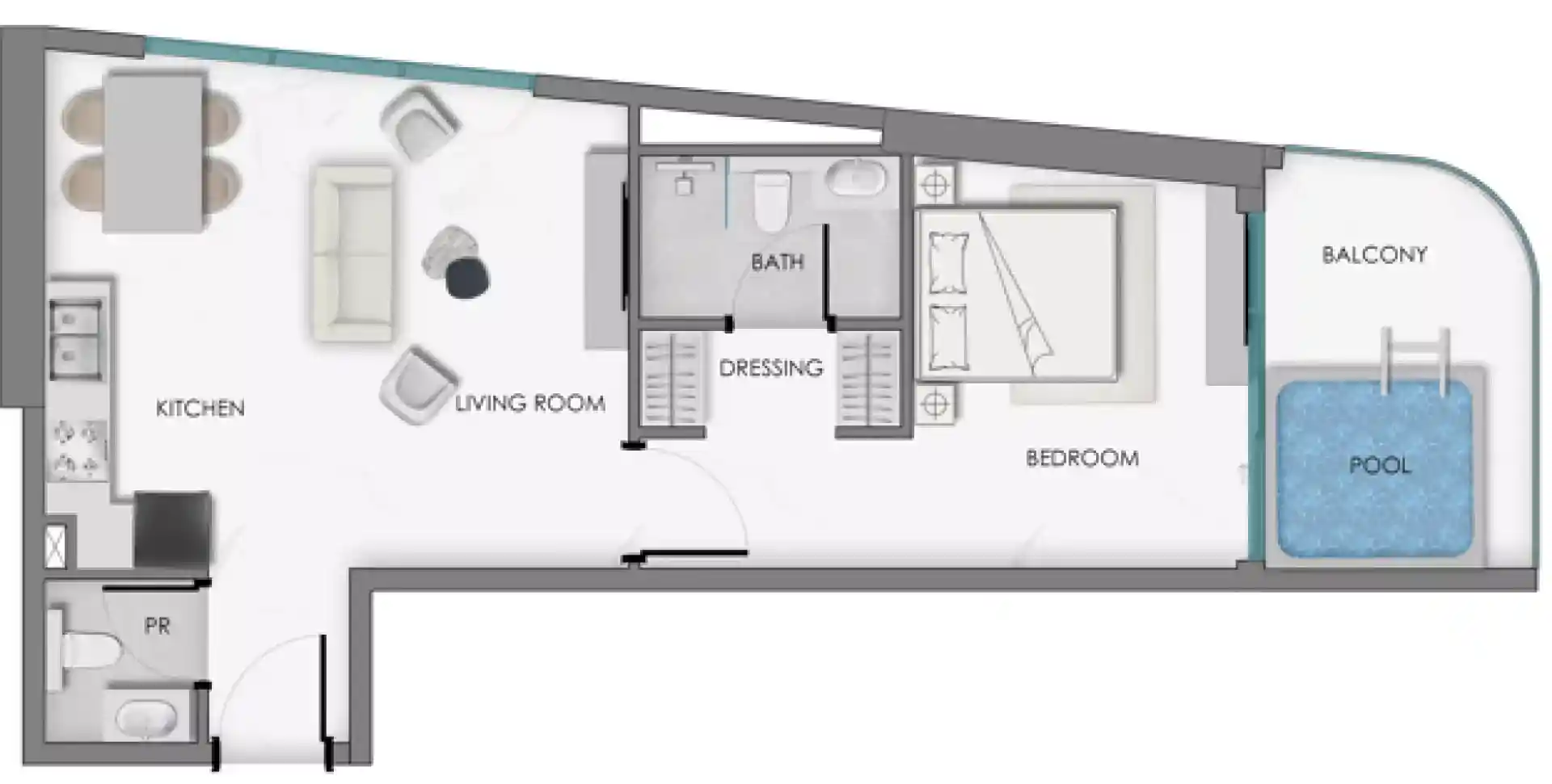 1 Bedroom	