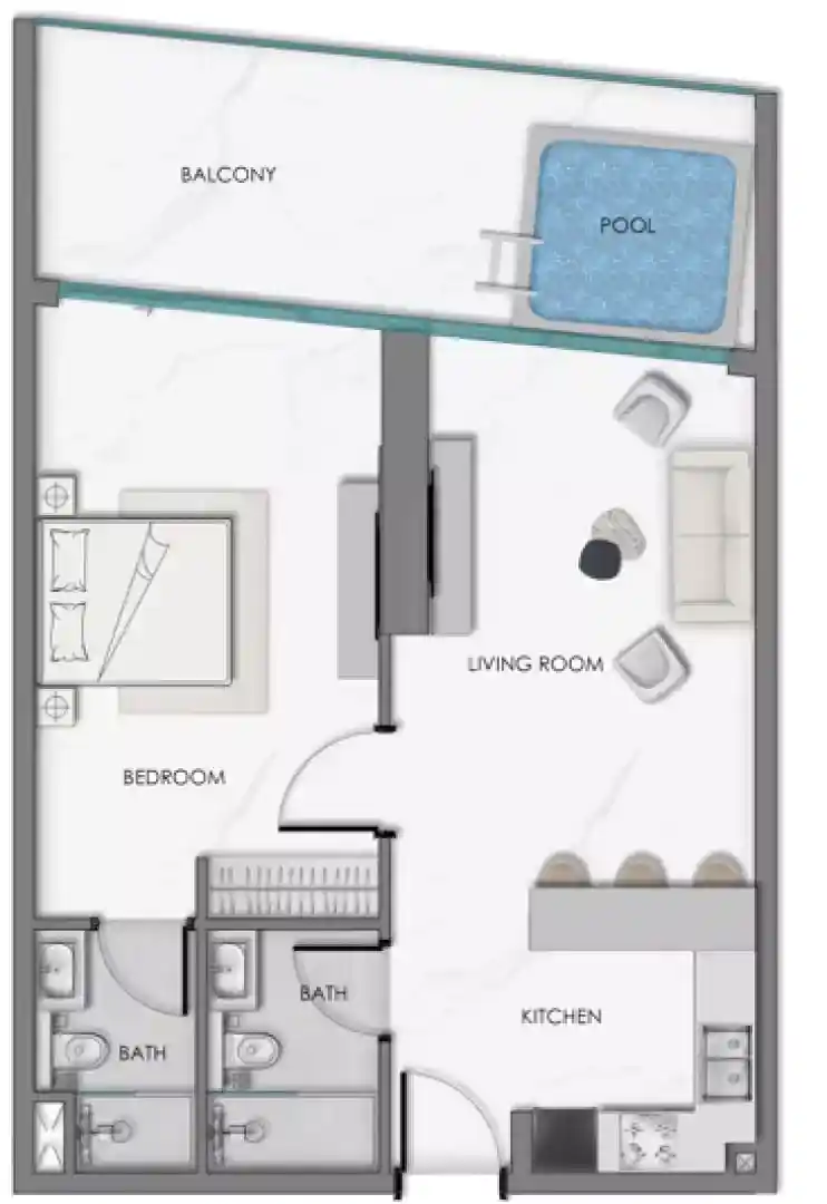 1 Bedroom	