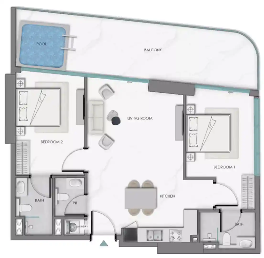 2 Bedroom	