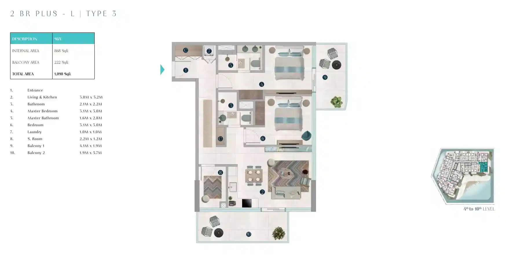 2 Bedroom	