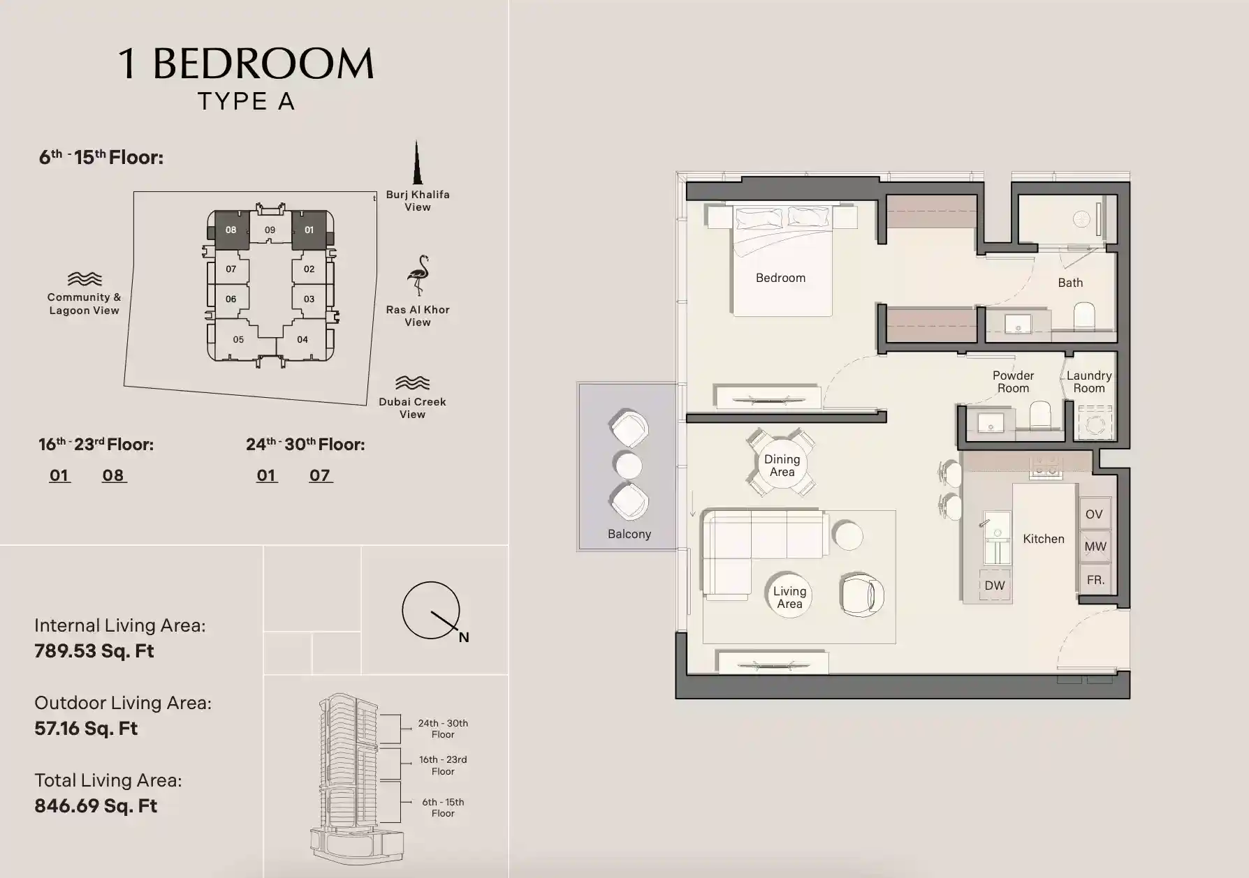 1 Bedroom	