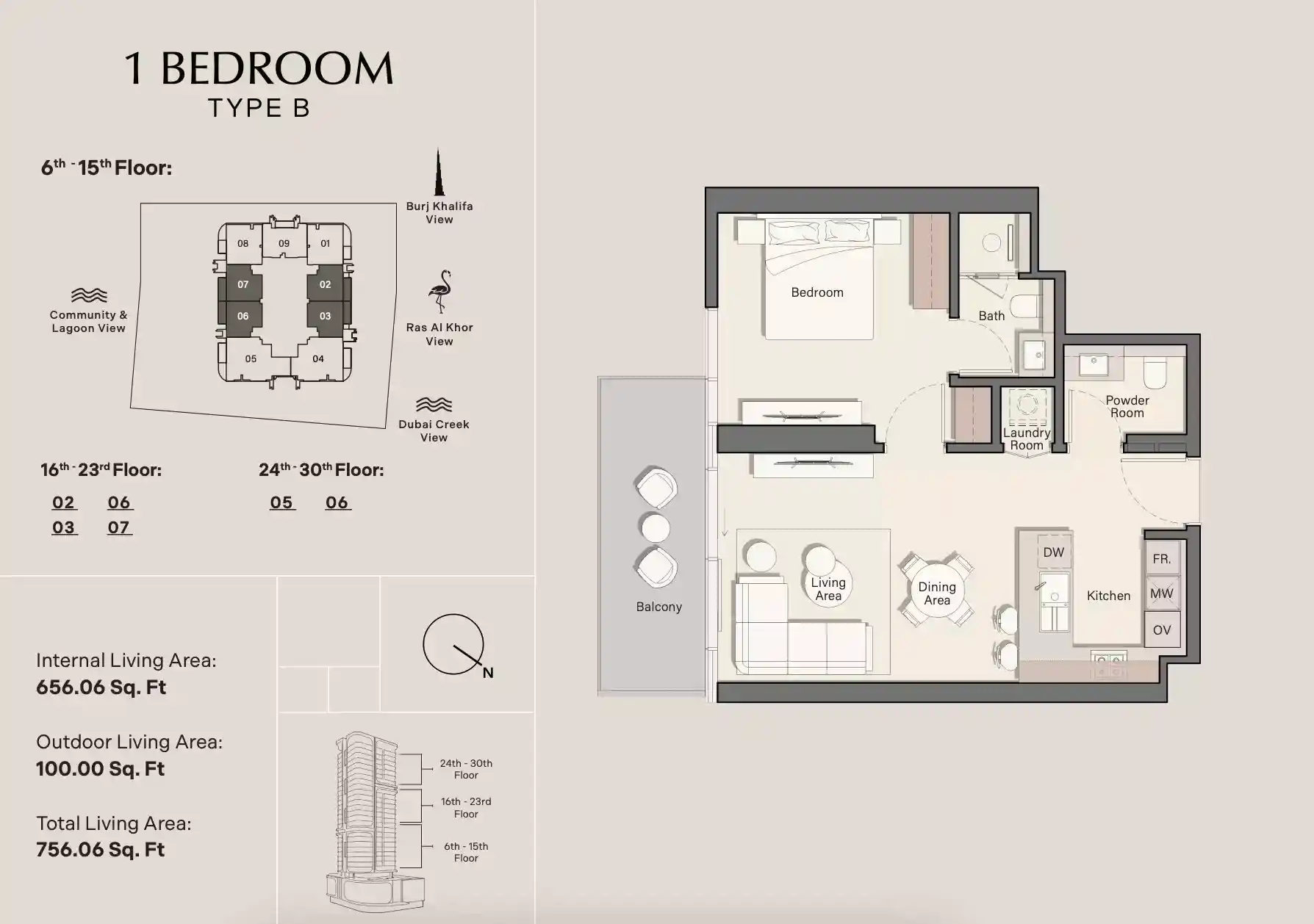 1 Bedroom	