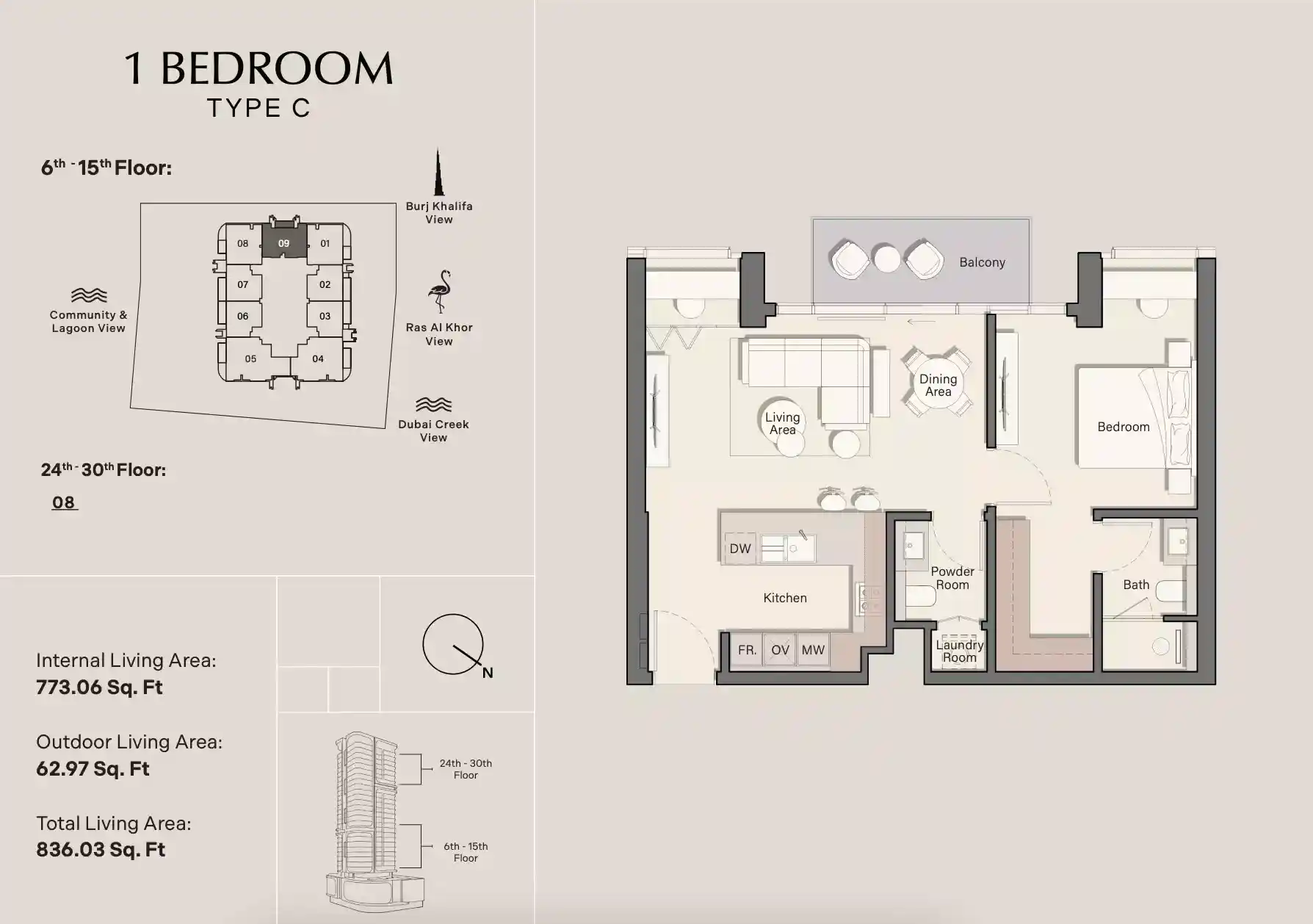 1 Bedroom	