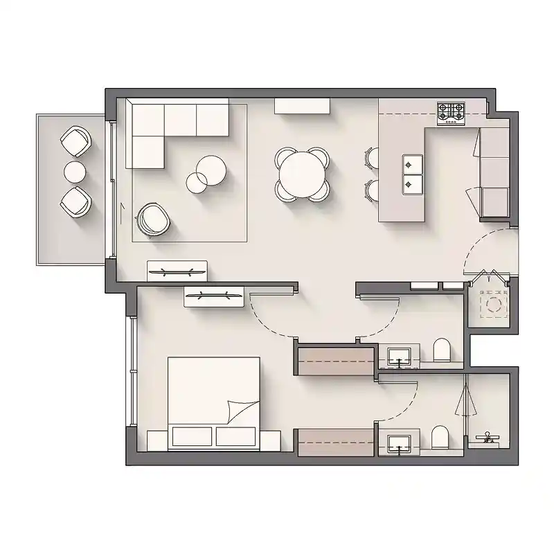1 Bedroom	