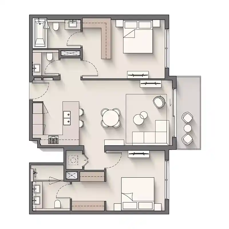 2 Bedroom	