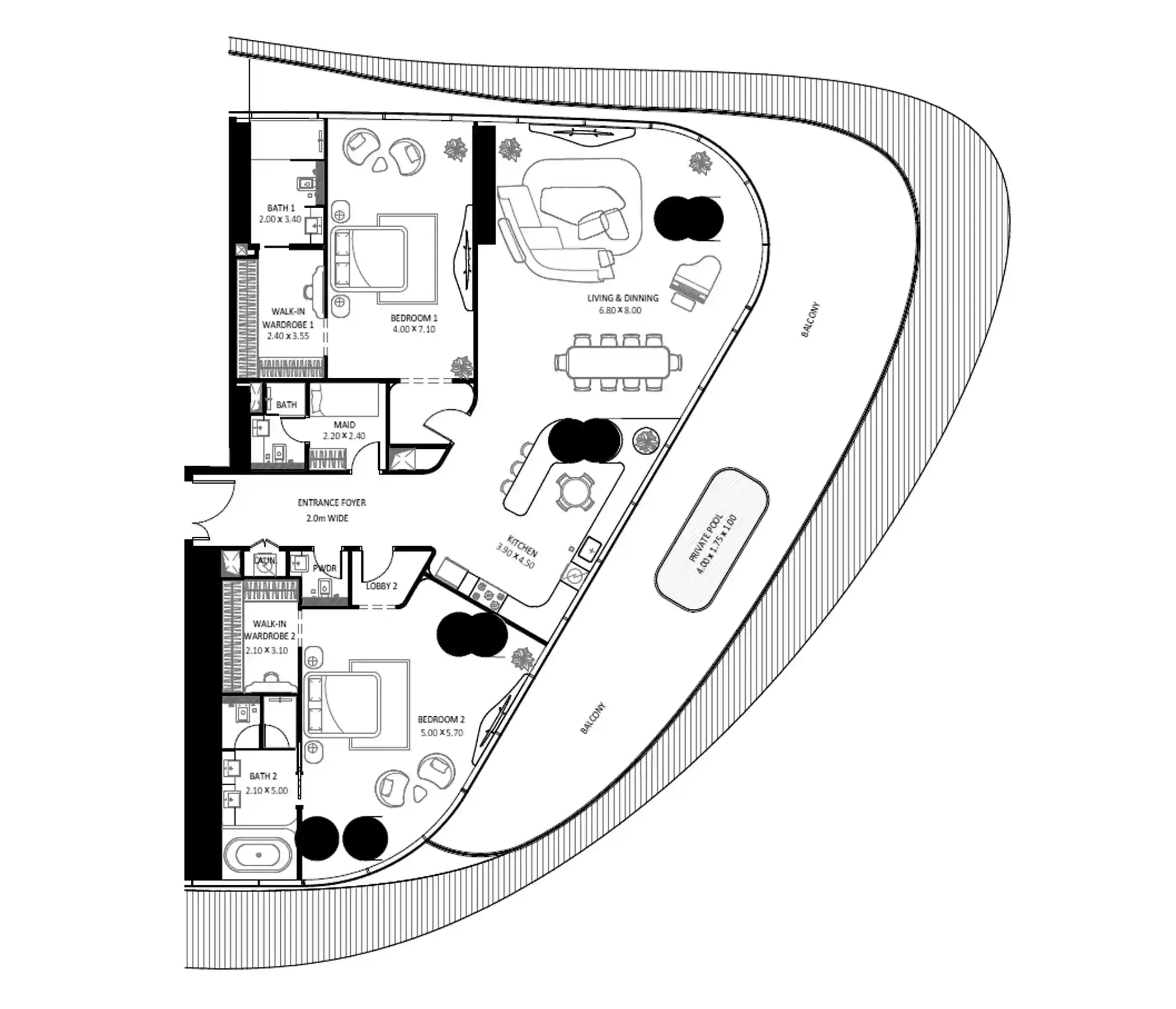 2 Bedroom	