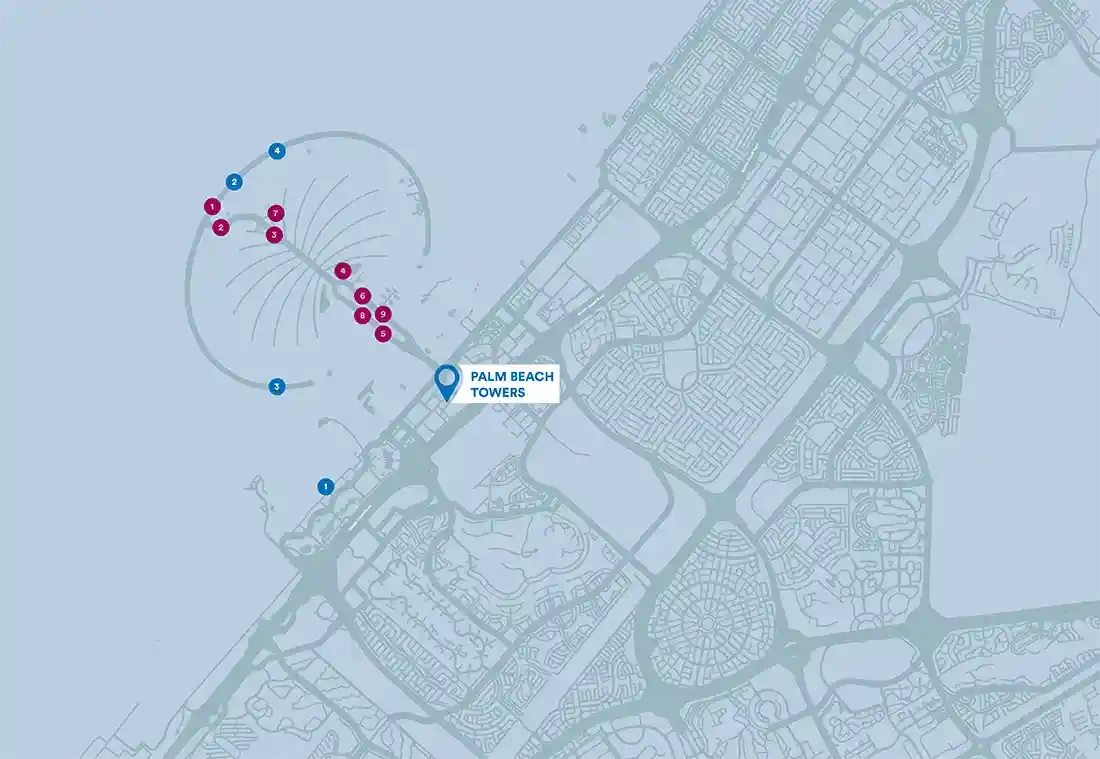 Location of Palm Beach Towers 3