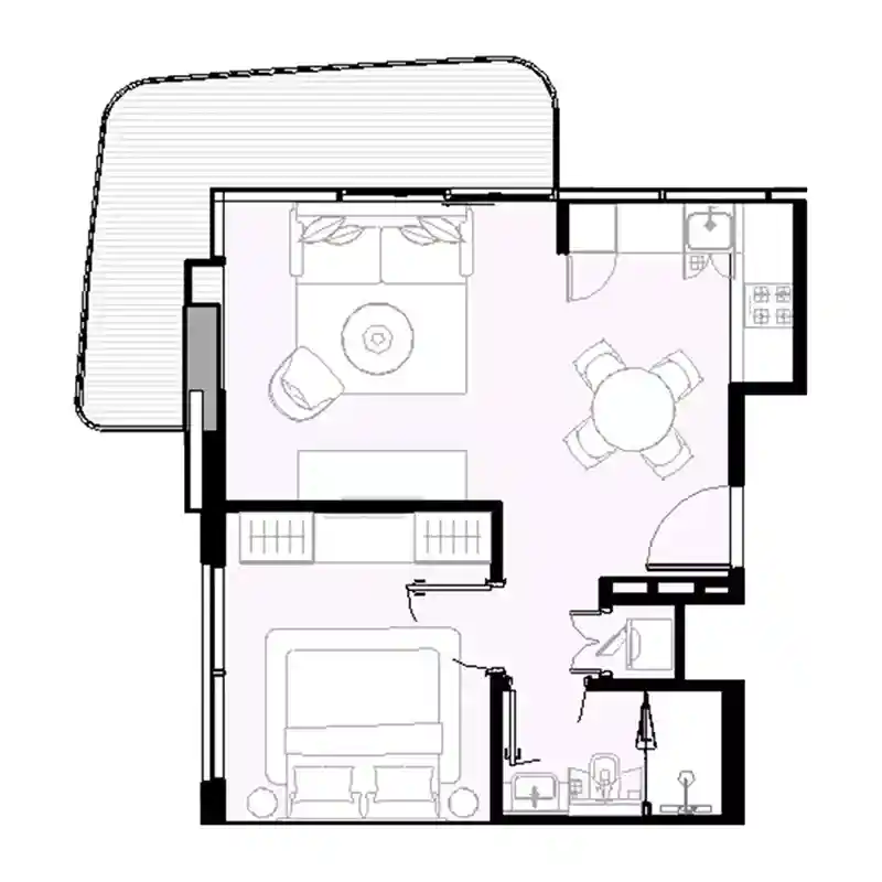1 Bedroom	
