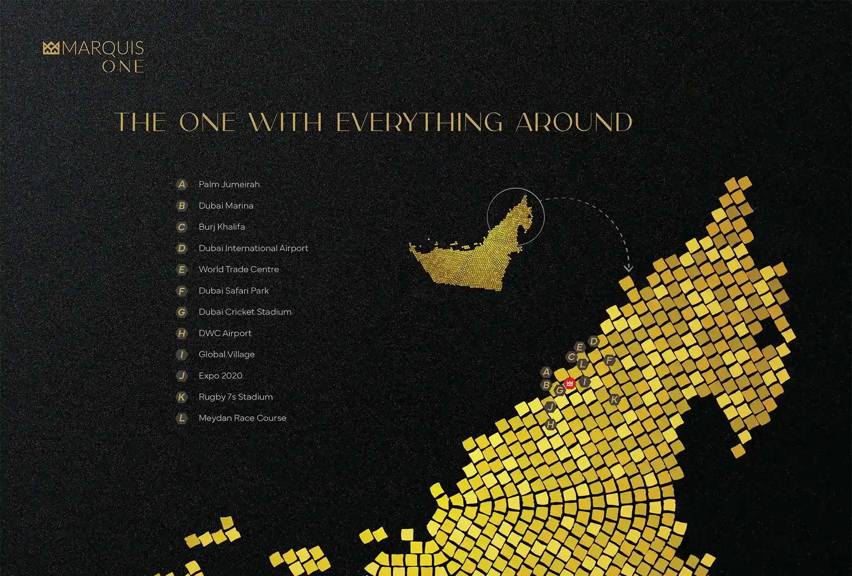 Location of Marquis One Apartment