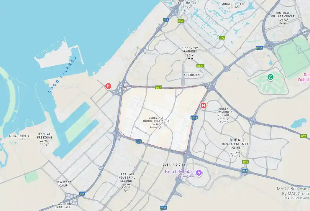 Location of Sobha Central Phase 2