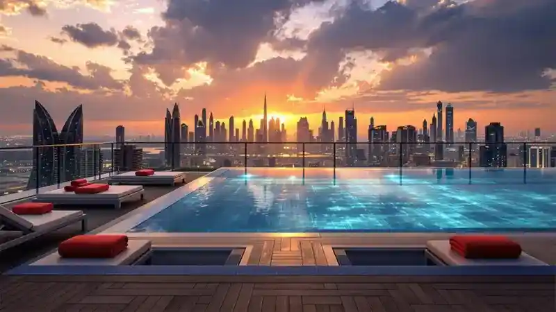 Celesto Tower at Dubai Land Residence Complex by Tarrad Development