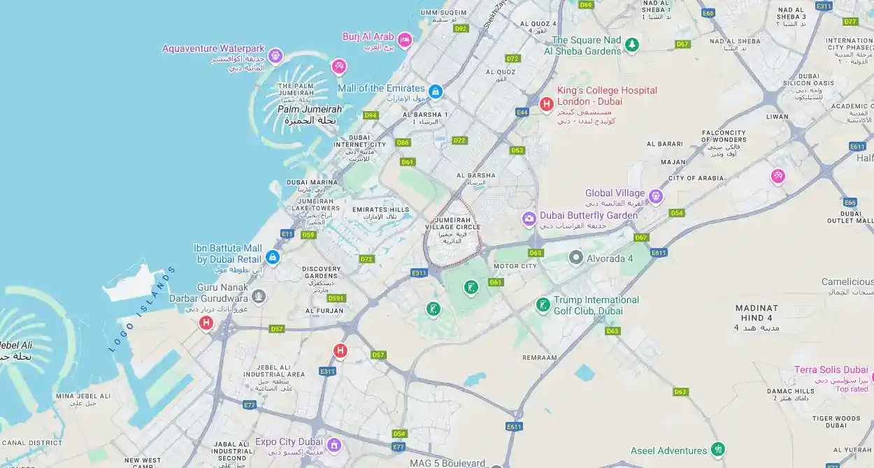 Location of Rose Gold Residences 